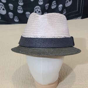 Black Rivet Two-Tone Fedora Hat